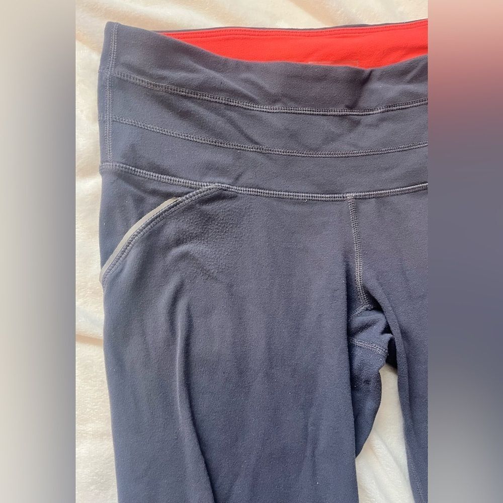 Athleta Gray and Orange Women’s Athletic Workout Exercise Capri Leggings Size XS - Picture 2 of 14